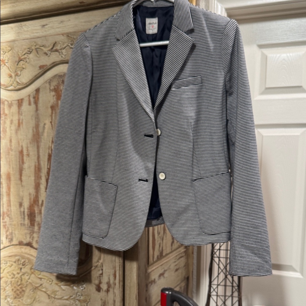 GAP Navy and White Pinstripe Blazer